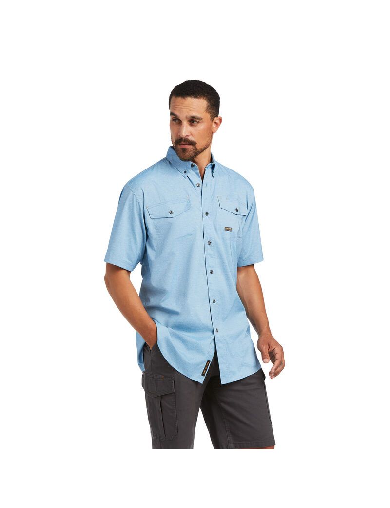 Ropa De Trabajo Ariat Rebar Made Tough VentTEK DuraStretch Trabajo Shirts Multicolor | AHU460918