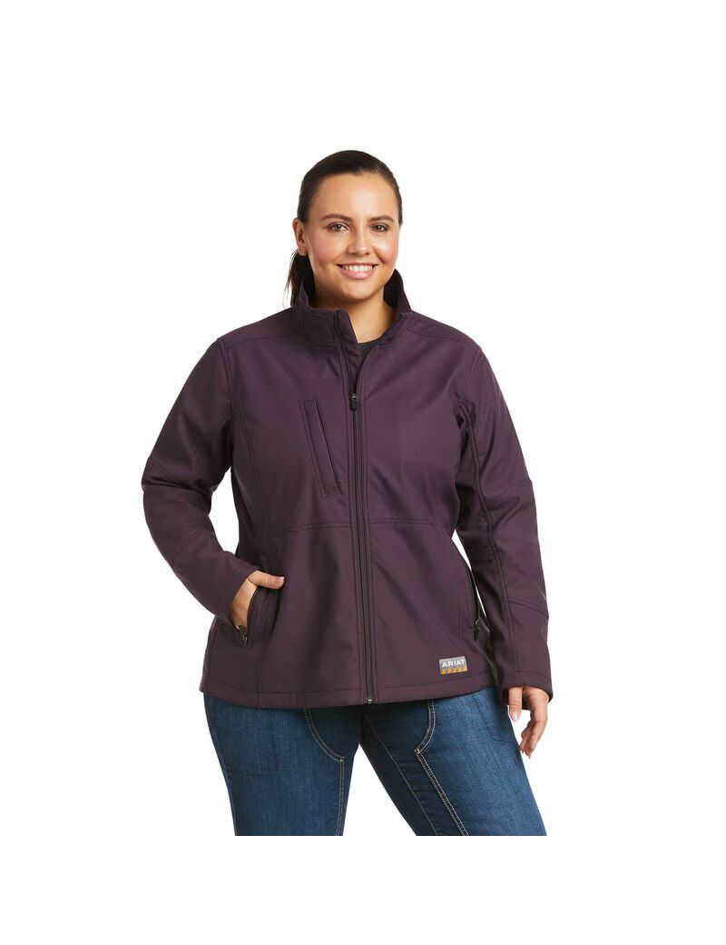 Ropa De Trabajo Ariat Rebar Stretch Lona Softshell Jackets Morados | YQE398724