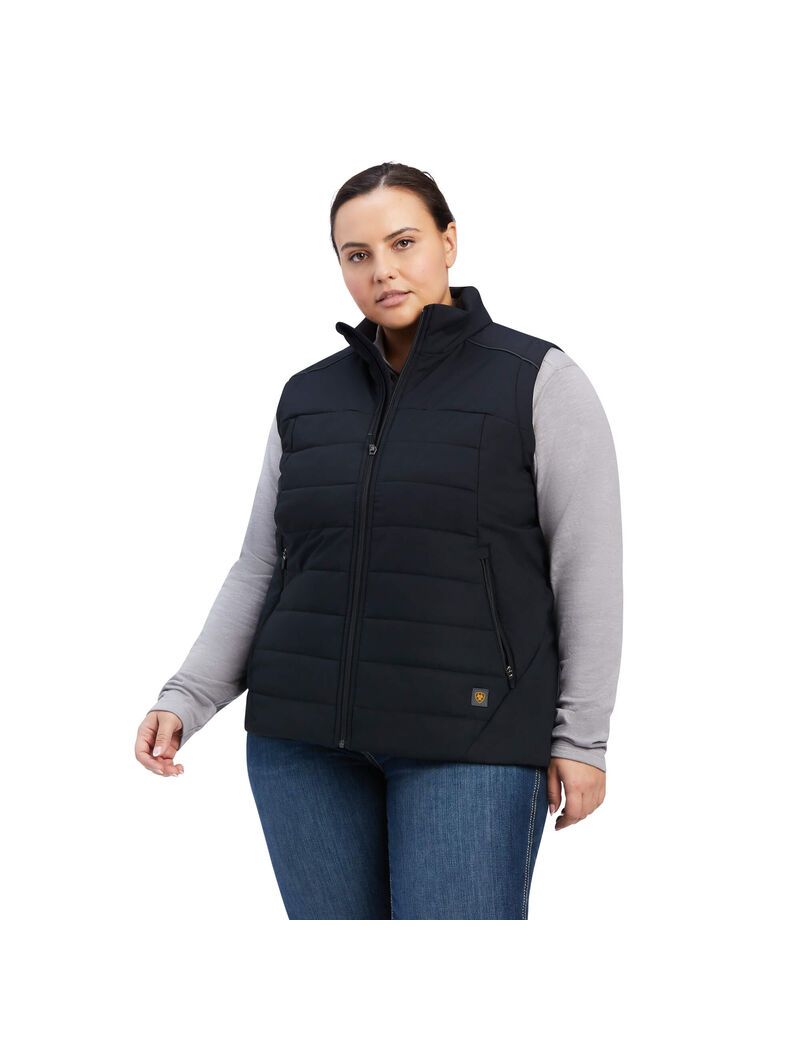 Ropa De Trabajo Ariat Rebar Valkyrie Stretch Lona Insulated Vest Negros | IAR469827