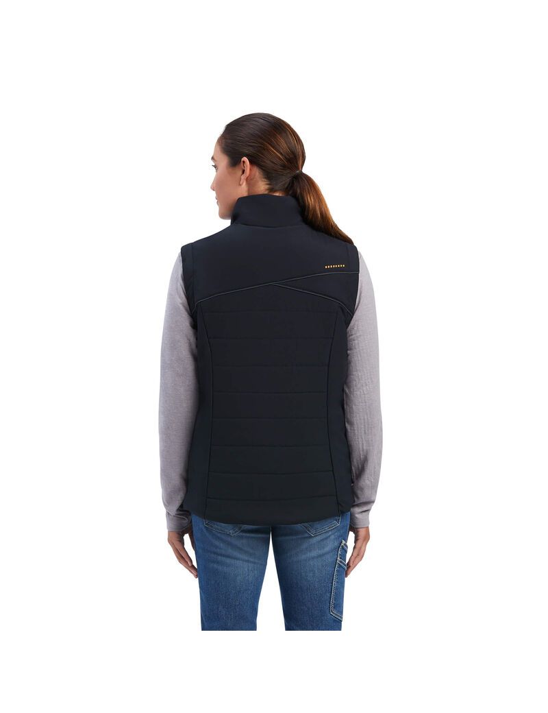 Ropa De Trabajo Ariat Rebar Valkyrie Stretch Lona Insulated Vest Negros | IAR469827