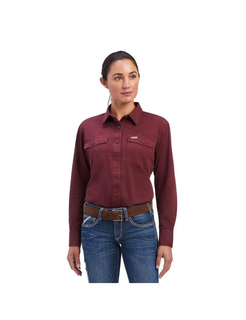 Ropa De Trabajo Ariat Rebar Washed Twill Trabajo Shirts Multicolor | GTS762039