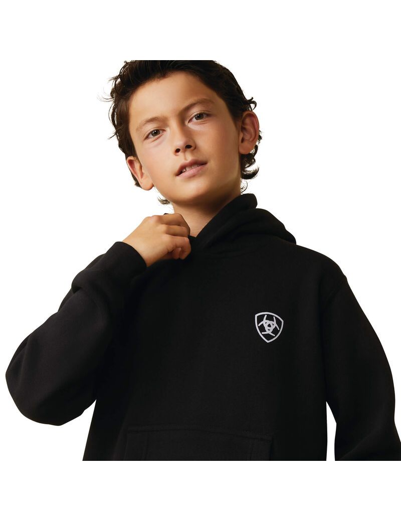 Sudadera Con Capucha Ariat Americana Block Negros | FIO958027