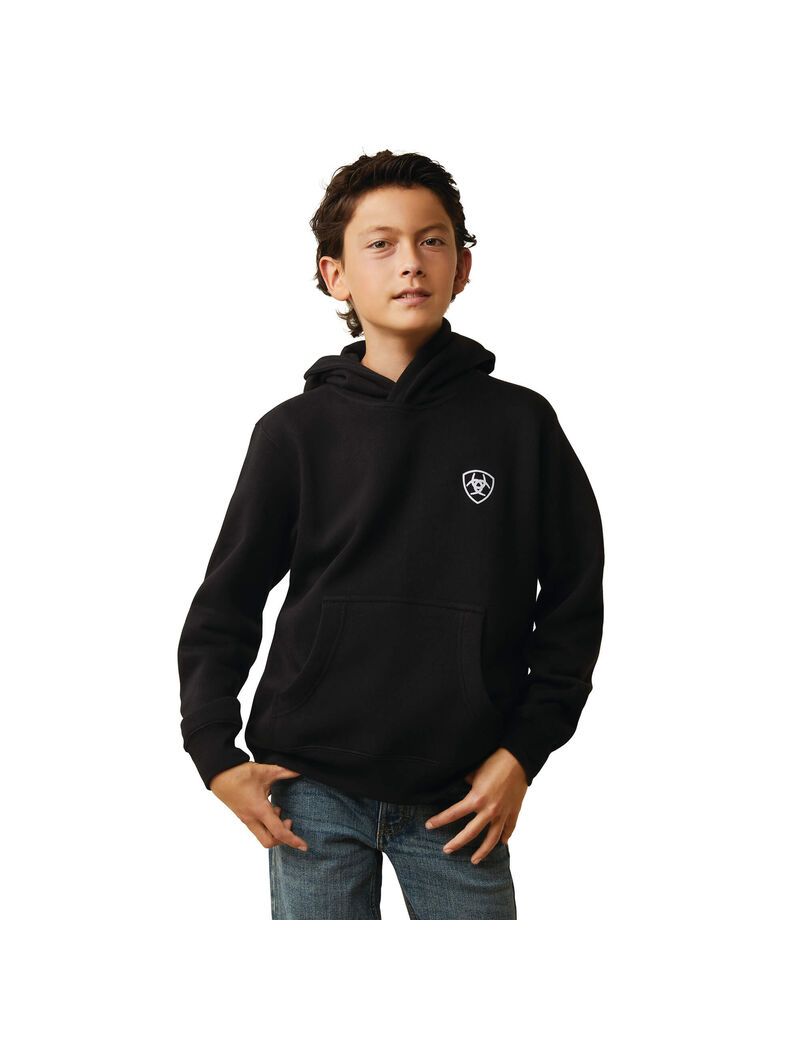 Sudadera Con Capucha Ariat Americana Block Negros | FIO958027