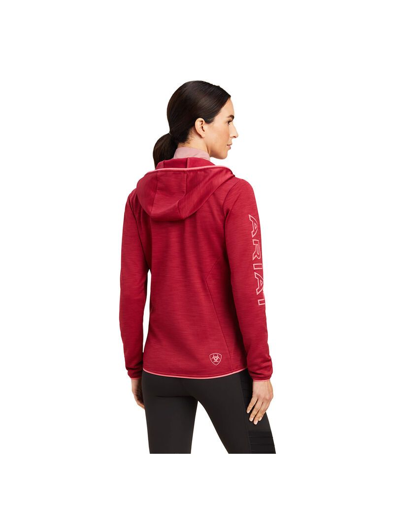 Sudadera Con Capucha Ariat Byron Full Zip Rojos | SOK124708