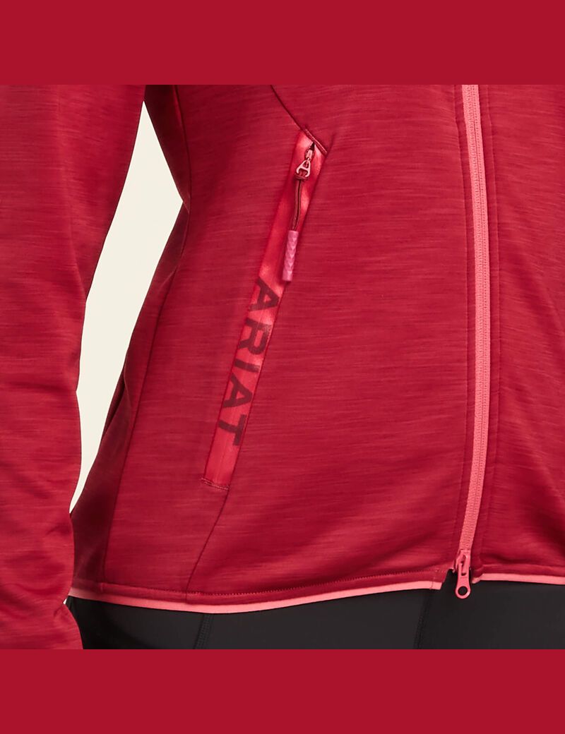 Sudadera Con Capucha Ariat Byron Full Zip Rojos | SOK124708