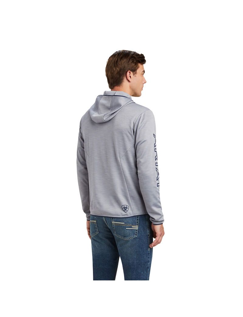 Sudadera Con Capucha Ariat Byron Full Zip Grises | TPG912075