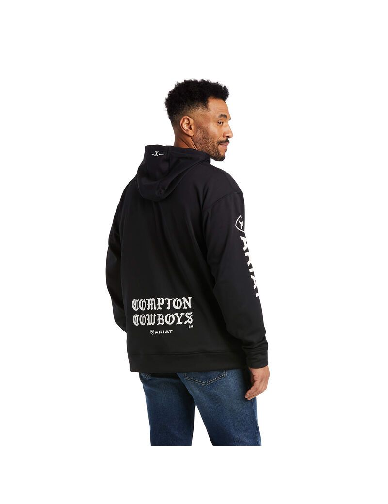 Sudadera Con Capucha Ariat Compton Cowboys Tek Negros | PQR742863