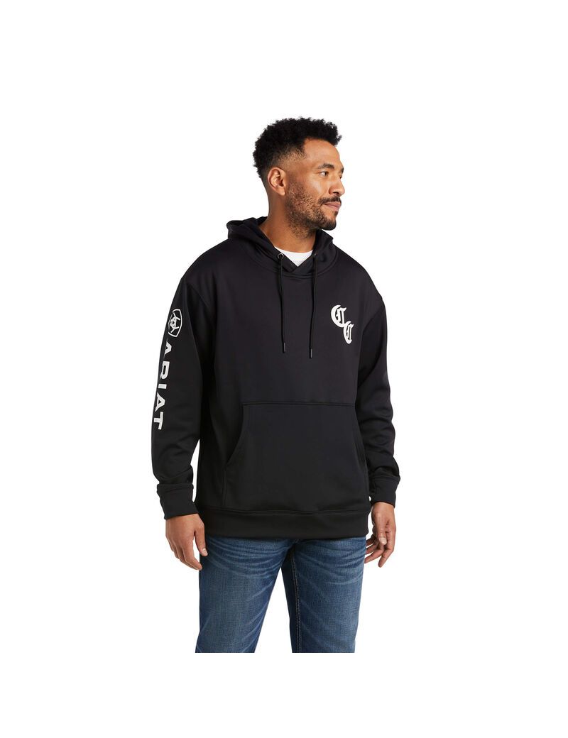 Sudadera Con Capucha Ariat Compton Cowboys Tek Negros | PQR742863