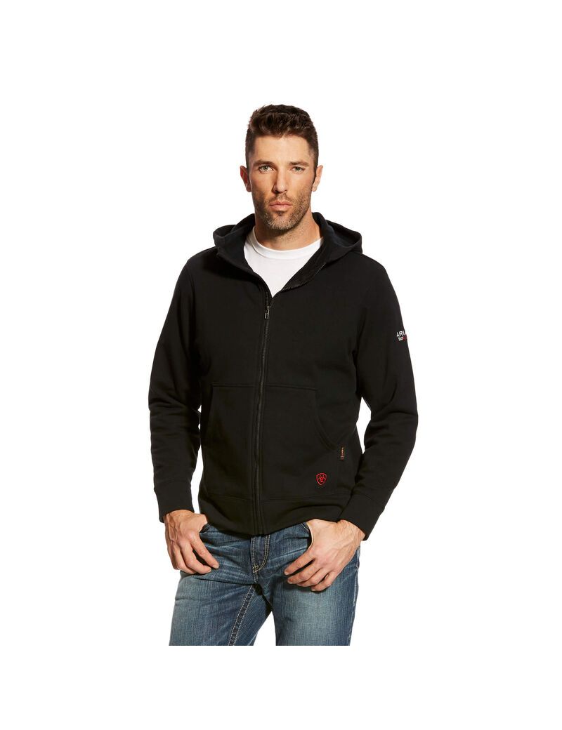 Sudadera Con Capucha Ariat FR DuraStretch Full Zip Negros | KBR025648