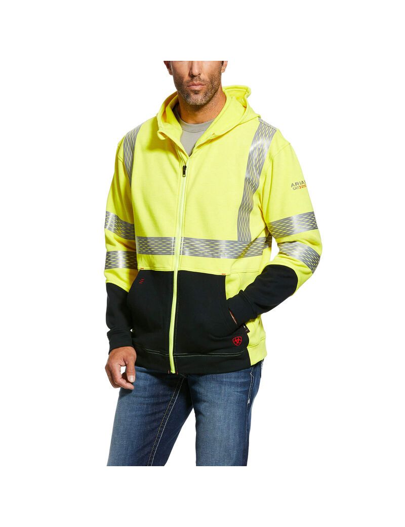 Sudadera Con Capucha Ariat FR Hi-Vis Amarillos | ZLF941238