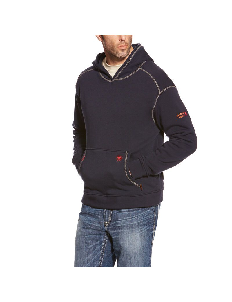 Sudadera Con Capucha Ariat FR Polartec Azul Marino | JGC610572