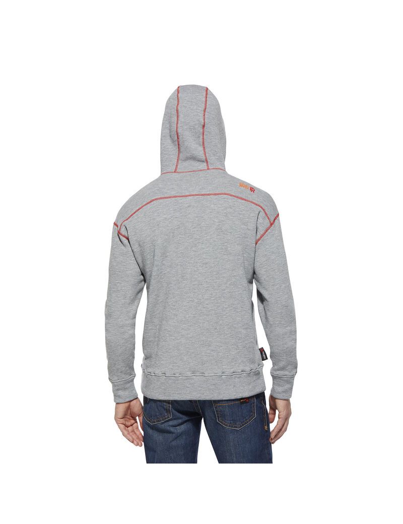 Sudadera Con Capucha Ariat FR Polartec Grises | NGK672539