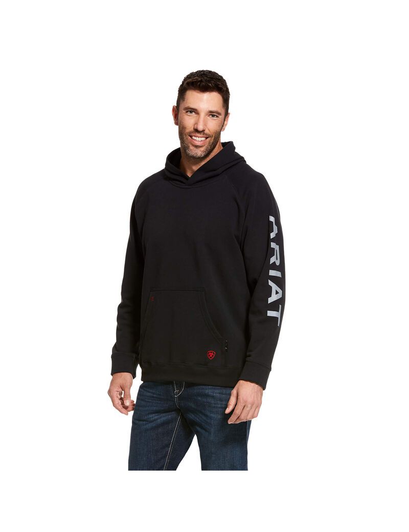 Sudadera Con Capucha Ariat FR Primo Fleece Logo Negros | PRI861924