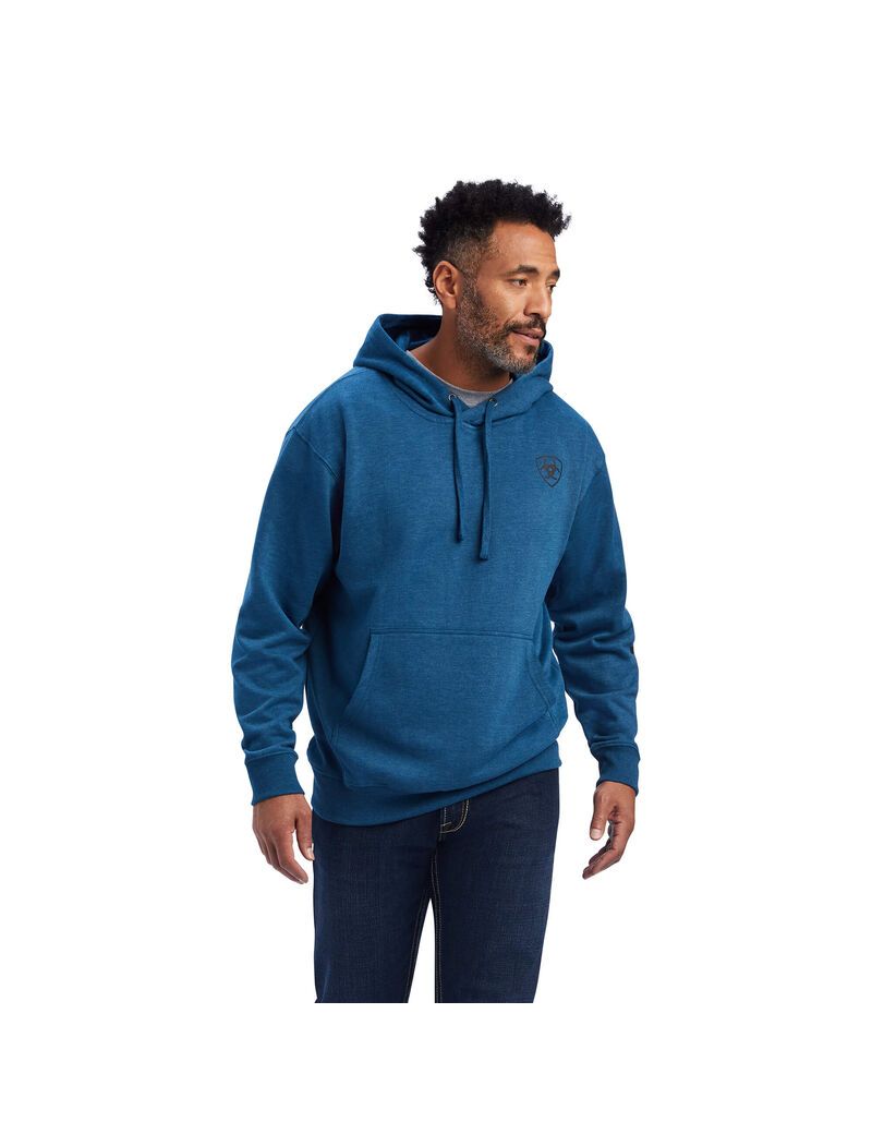 Sudadera Con Capucha Ariat Logo Azul Marino | MAJ789642