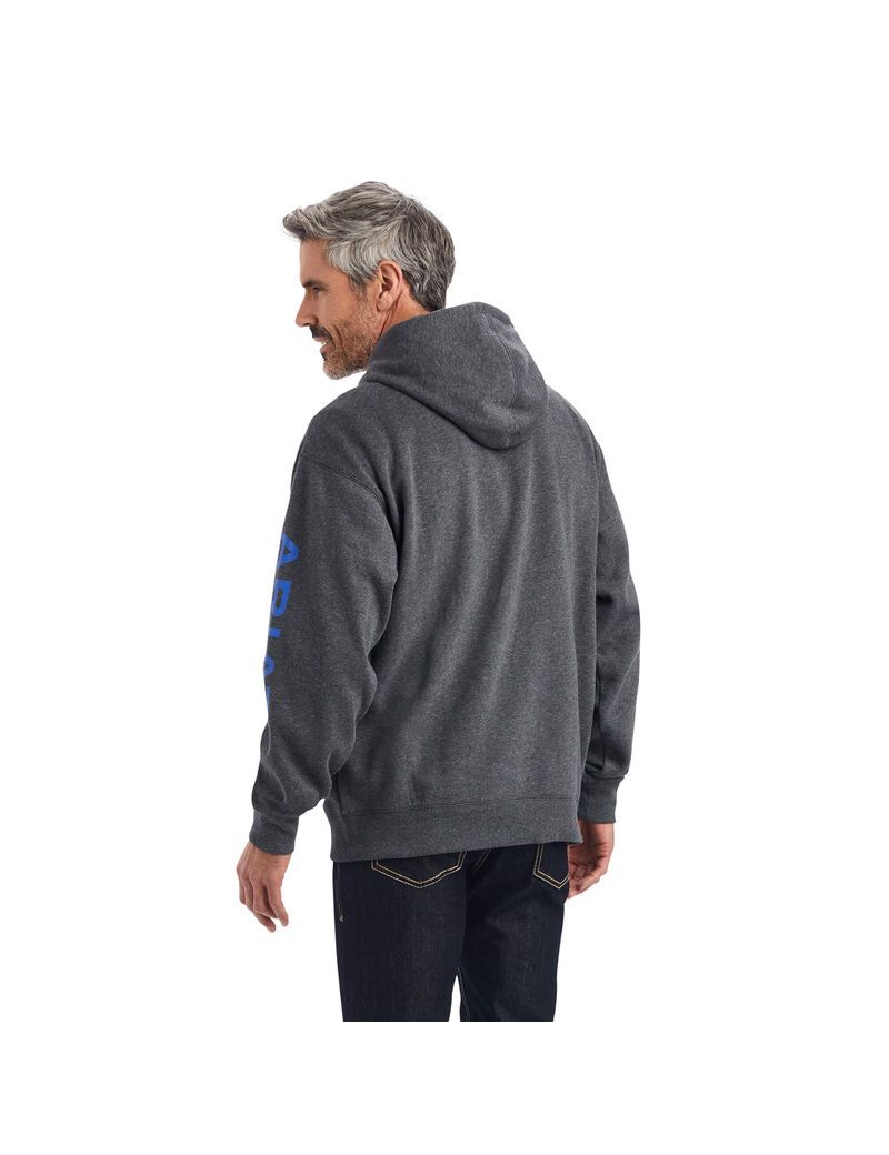 Sudadera Con Capucha Ariat Logo Grises | JPM246730