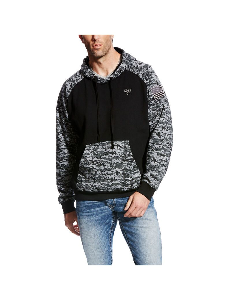 Sudadera Con Capucha Ariat Patriot Negros Camuflados | KFY750469