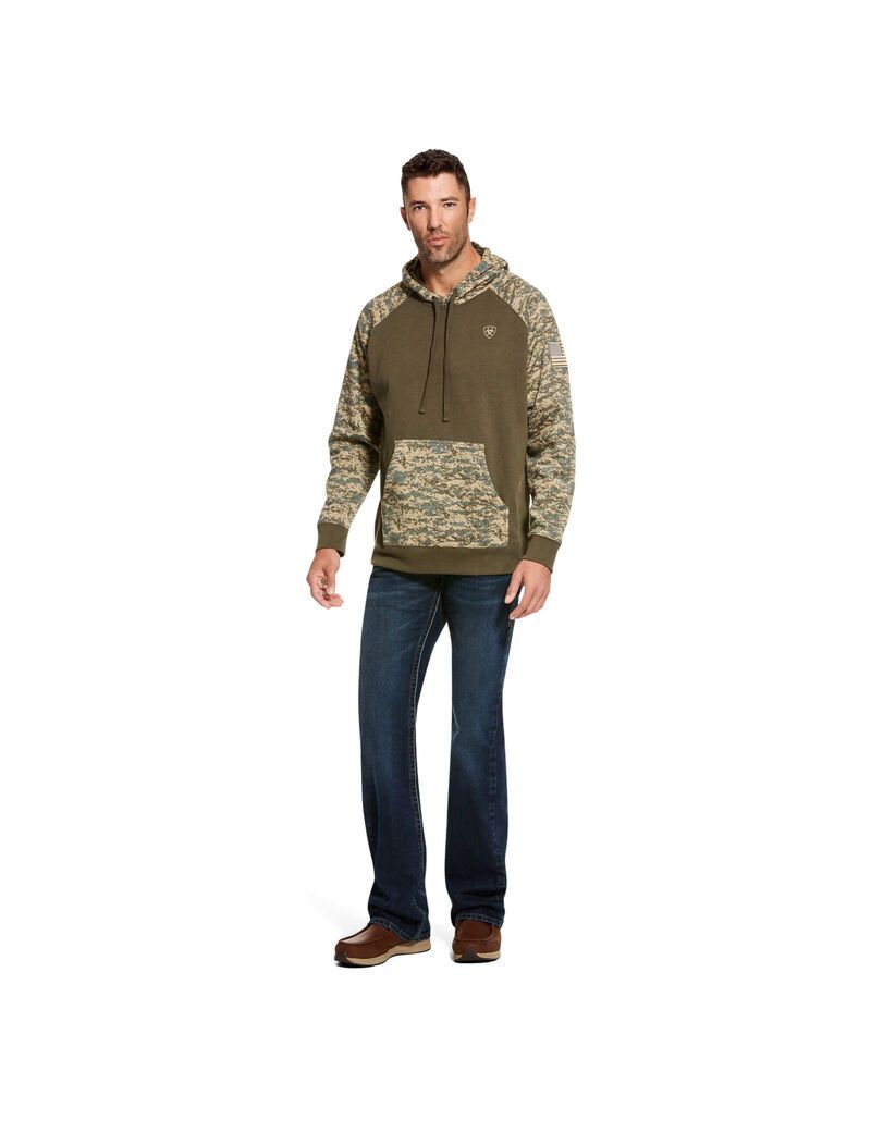 Sudadera Con Capucha Ariat Patriot Verde Oliva Camuflados | EZF806917