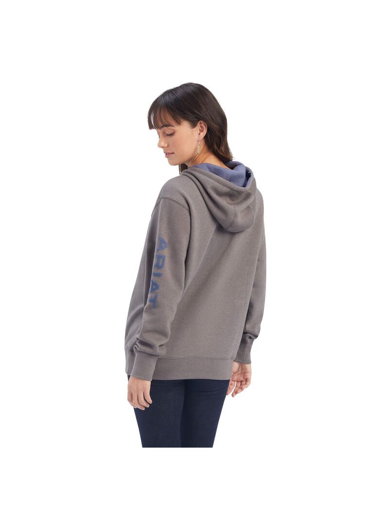 Sudadera Con Capucha Ariat REAL Arm Logo Grises | FIB325976