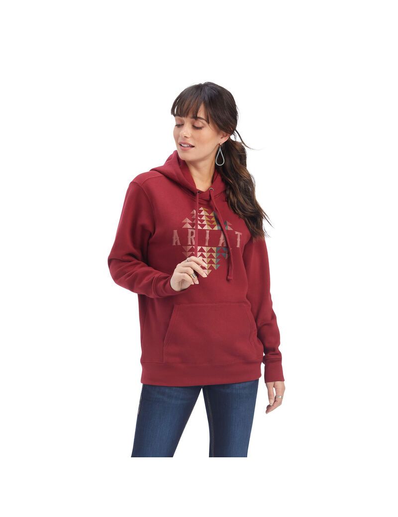 Sudadera Con Capucha Ariat REAL Beartooth Rojos Oscuro | YDC017946