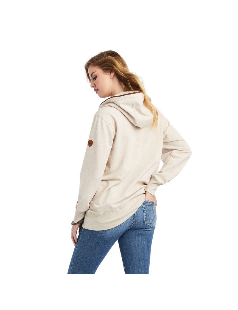 Sudadera Con Capucha Ariat REAL Elevated Beige | BUN791483