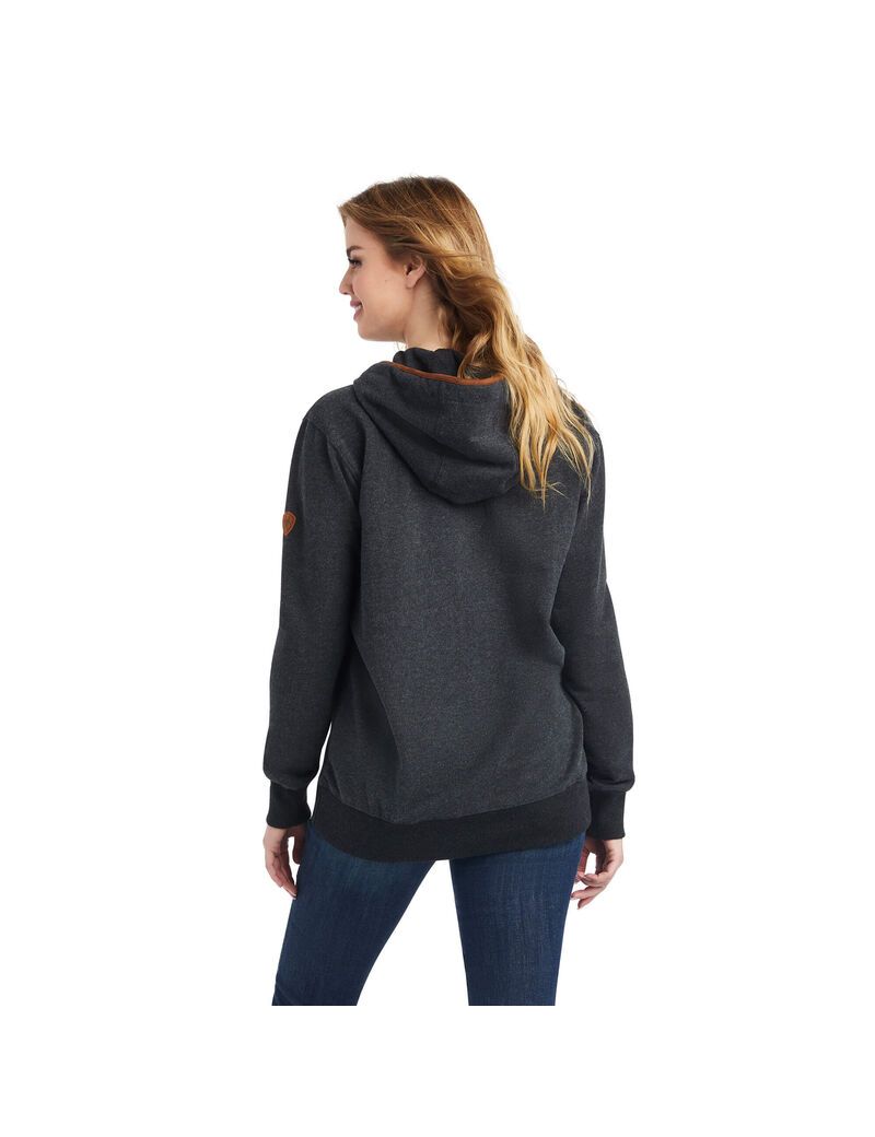 Sudadera Con Capucha Ariat REAL Elevated Grises | VLS289305