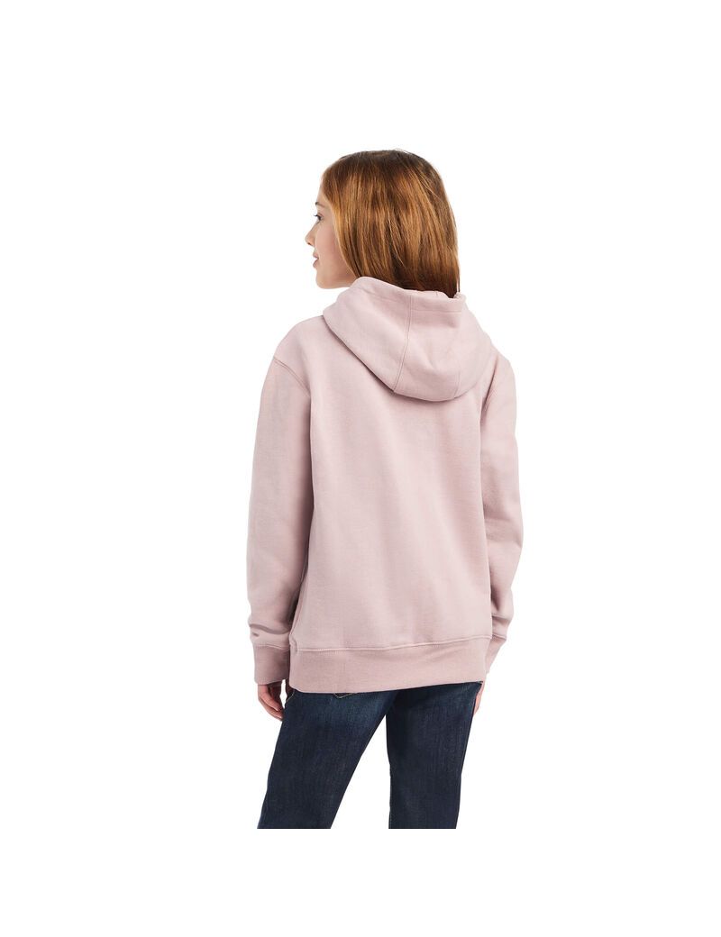 Sudadera Con Capucha Ariat REAL Glitter Logo Rosas | XFR194038