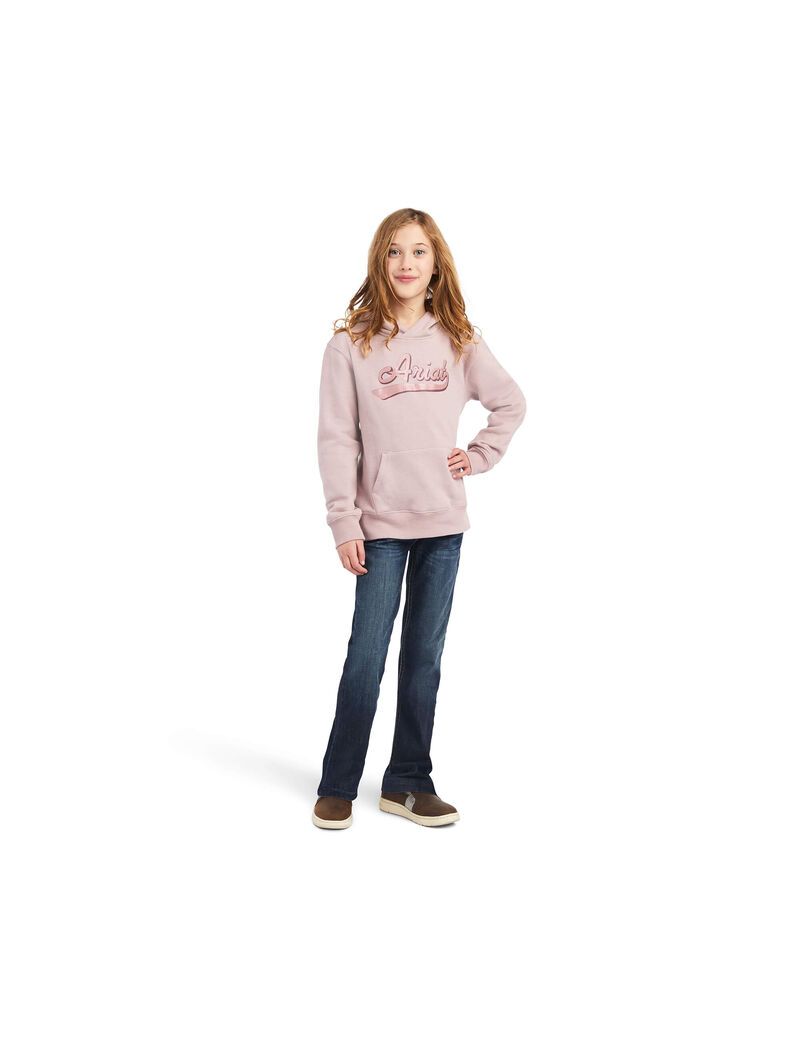 Sudadera Con Capucha Ariat REAL Glitter Logo Rosas | XFR194038