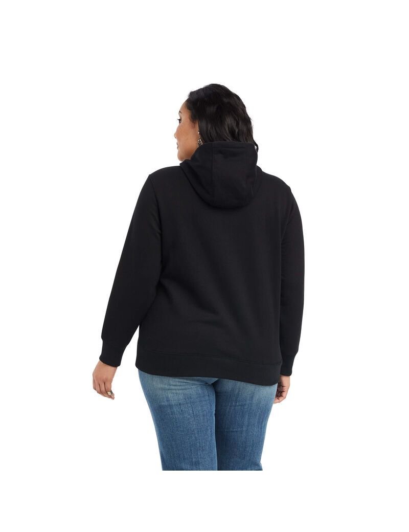 Sudadera Con Capucha Ariat REAL Sequin Logo Negros | KFN065793