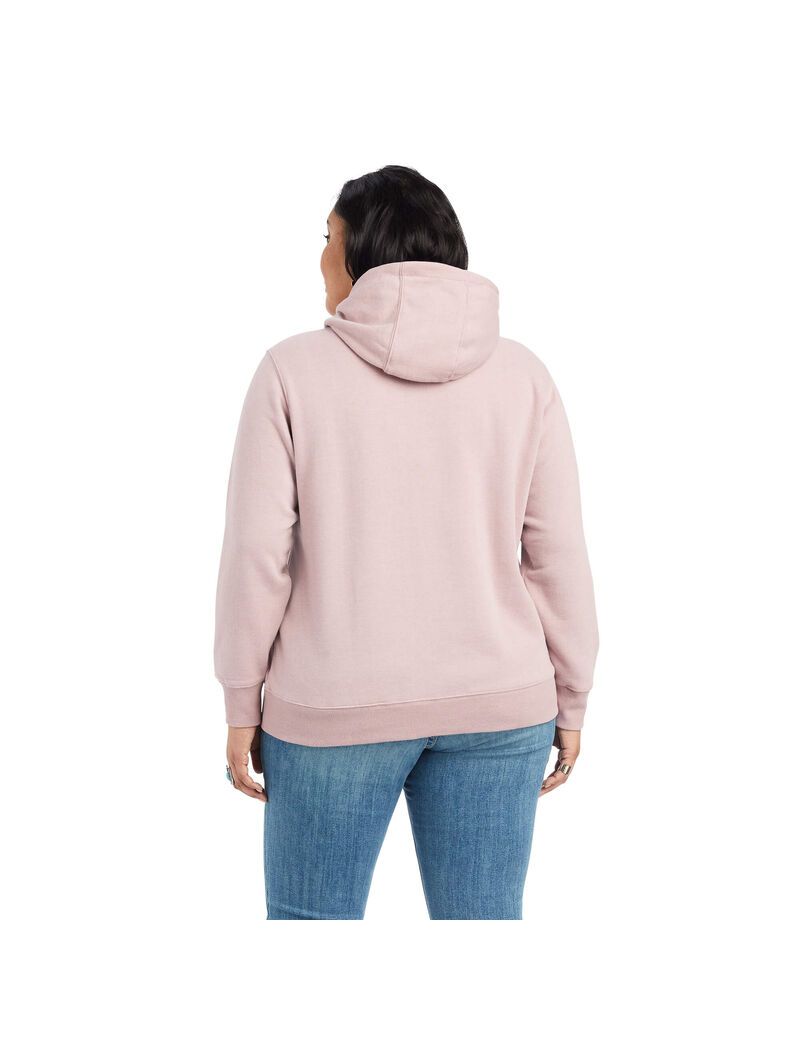 Sudadera Con Capucha Ariat REAL Sequin Logo Rosas | SDQ057836