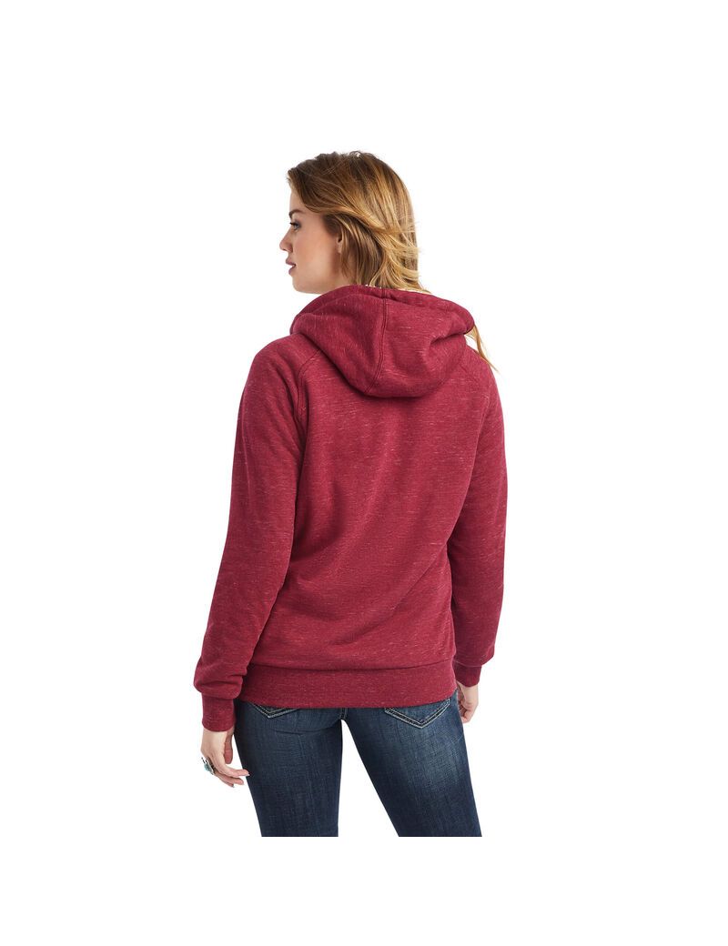 Sudadera Con Capucha Ariat REAL Sherpa Full Zip Rojos | MST195740