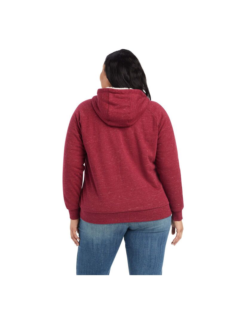 Sudadera Con Capucha Ariat REAL Sherpa Full Zip Rojos | MST195740