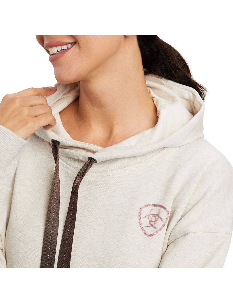 Sudadera Con Capucha Ariat Rabere Beige | YUV683174