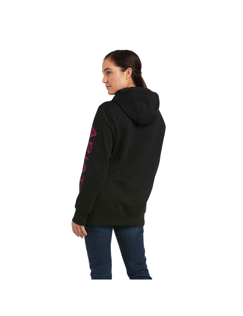 Sudadera Con Capucha Ariat Rebar Estampados Negros Morados | UNZ847390