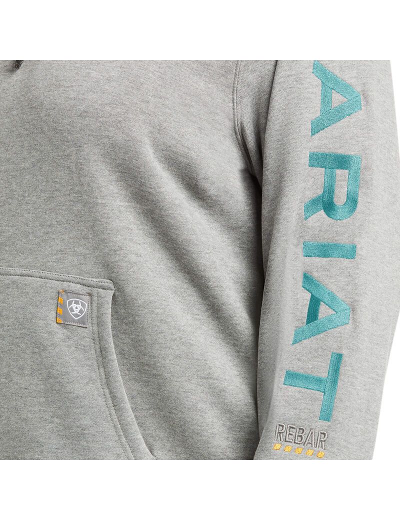 Sudadera Con Capucha Ariat Rebar Estampados Grises | XAO257310