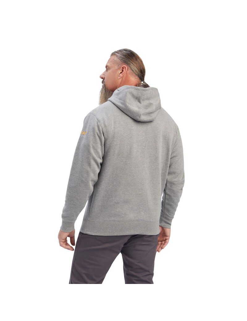 Sudadera Con Capucha Ariat Rebar Workman Full Zip Grises | QEF847019