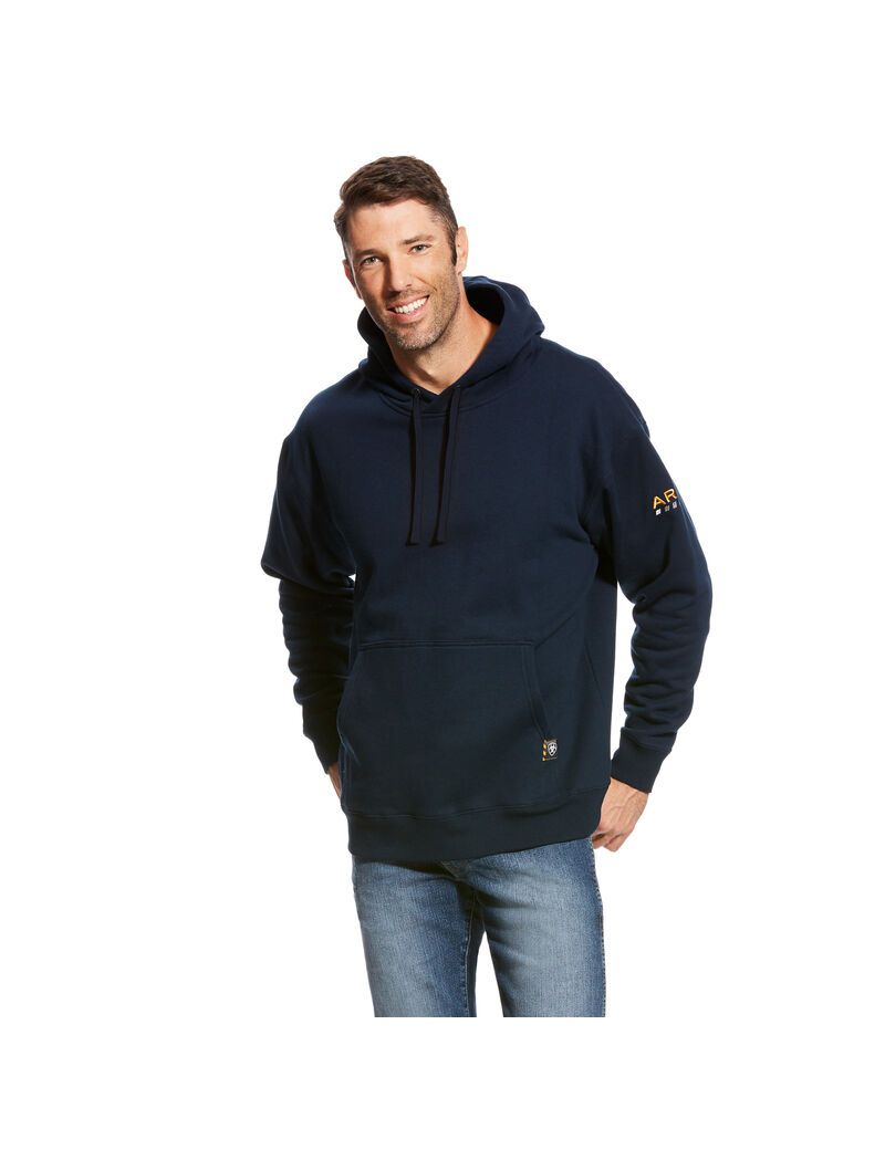 Sudadera Con Capucha Ariat Rebar Workman Azul Marino | RTU940215