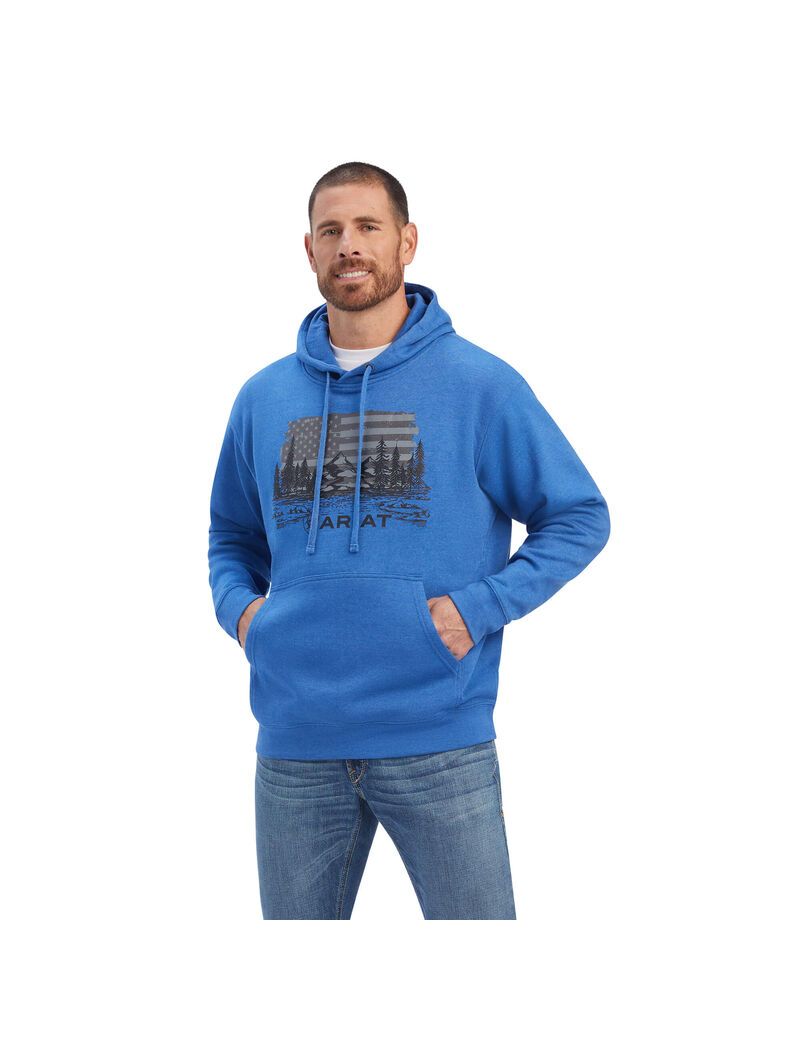 Sudaderas Ariat Land of the Free Azules | LHQ601574