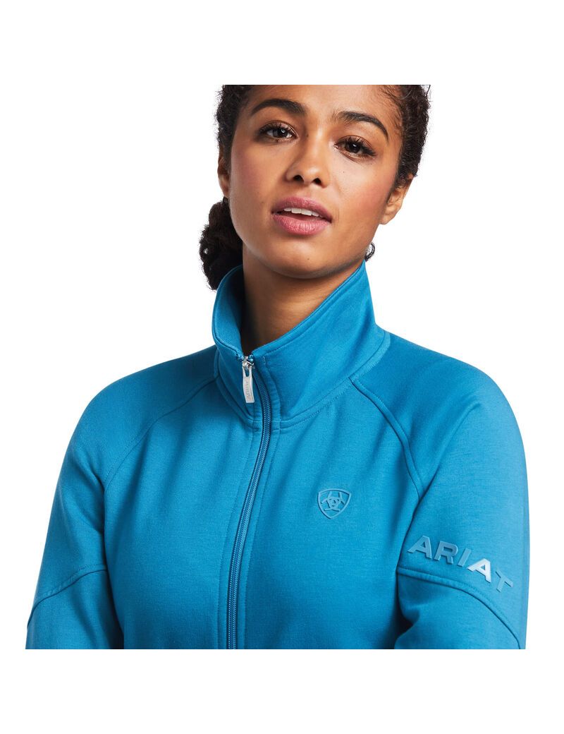 Sudaderas Ariat Largo Full Zip Azules | TZV847195