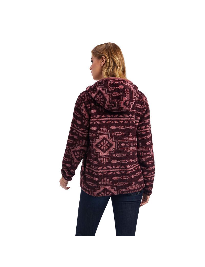 Sudaderas Ariat REAL Berber Marrom Rosas | LFS492685