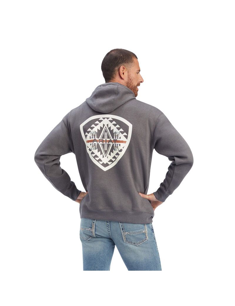 Sudaderas Ariat Southwest Shield Grises | ZBY149083