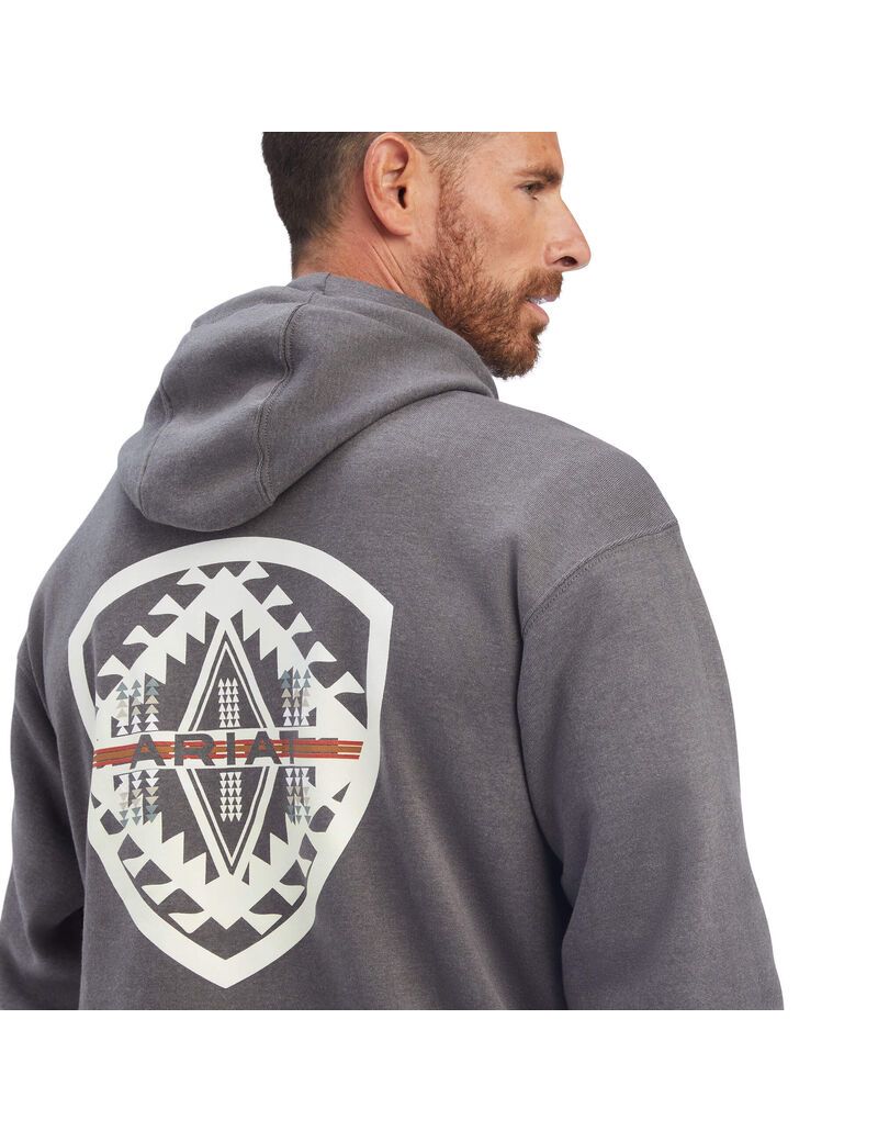 Sudaderas Ariat Southwest Shield Grises | ZBY149083