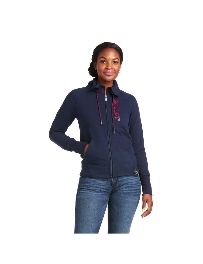 Sudaderas Ariat Team Logo Full Zip Multicolor | DWN401286