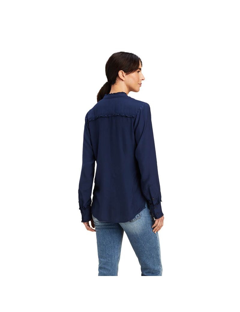 Tops Ariat Clarion Blouse Azul Marino | LIU476521