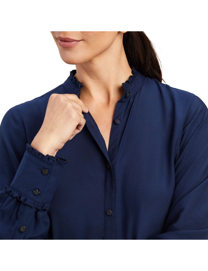 Tops Ariat Clarion Blouse Azul Marino | LIU476521