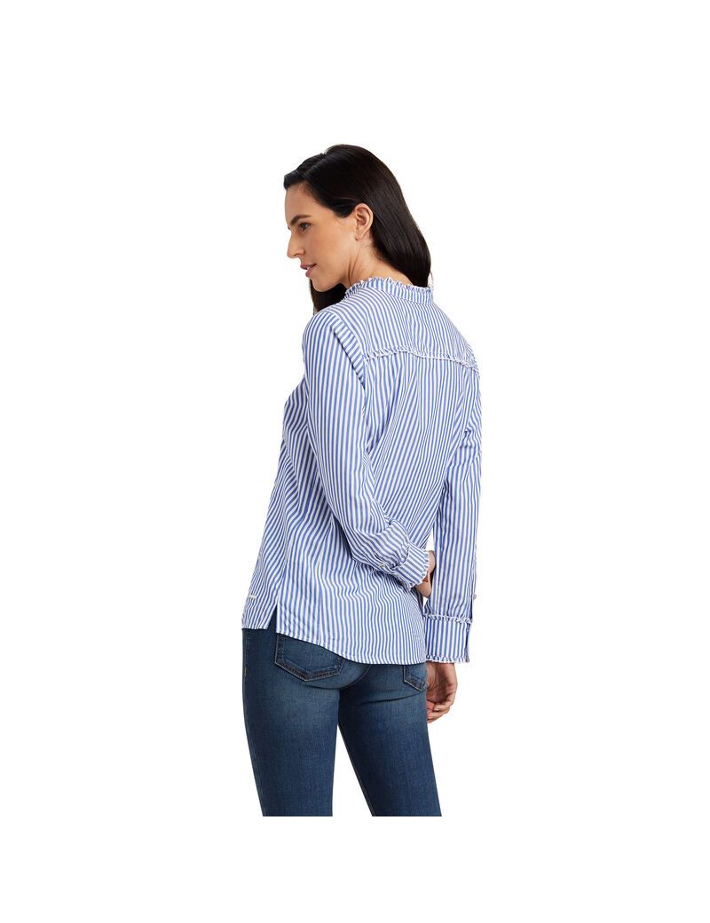 Tops Ariat Clarion Blouse Azules | HMA546320