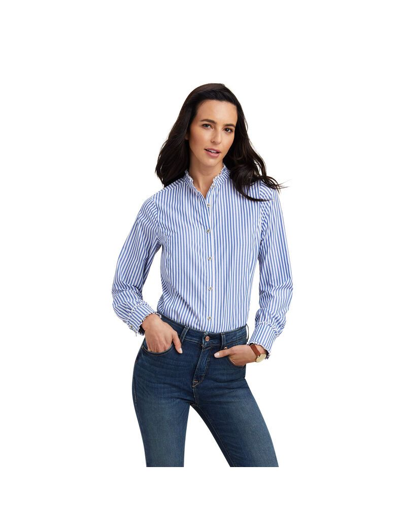 Tops Ariat Clarion Blouse Azules | HMA546320