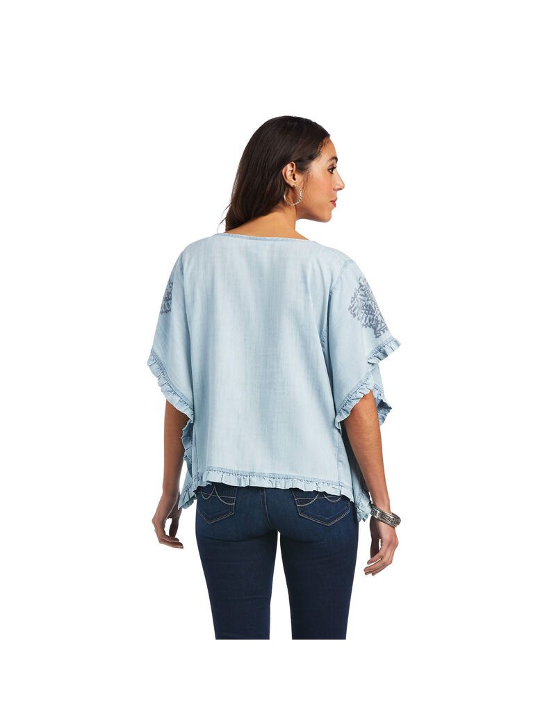 Tops Ariat Eden Azules Claro | IWY850479