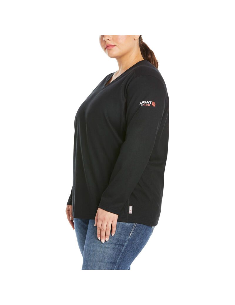 Tops Ariat FR AC Crew Negros | JTS751920