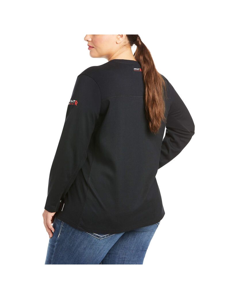 Tops Ariat FR AC Crew Negros | JTS751920