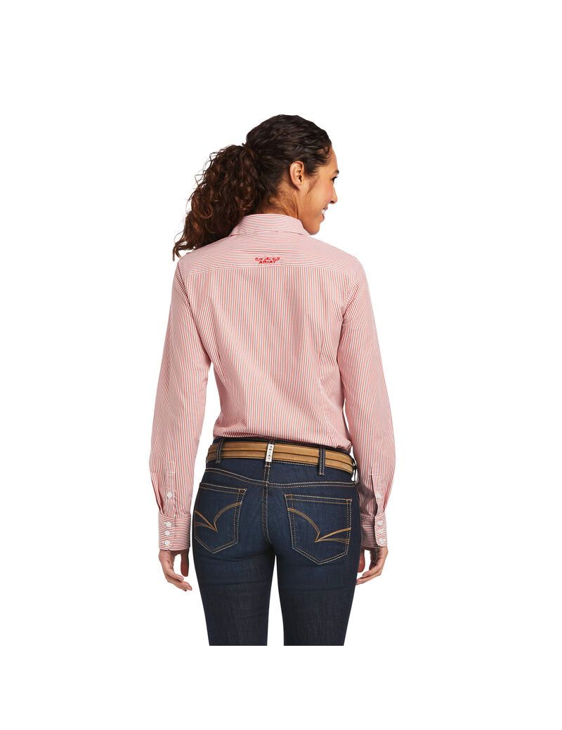 Tops Ariat Kirby Stretch Rojos Blancos | JSU382751